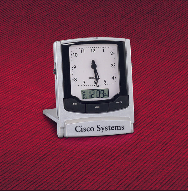 Travel Alarm Clock With Dual Time Display