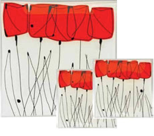 Tulip Glass Plate Set
