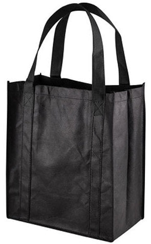 Vertical Medium Grocery Tote Black