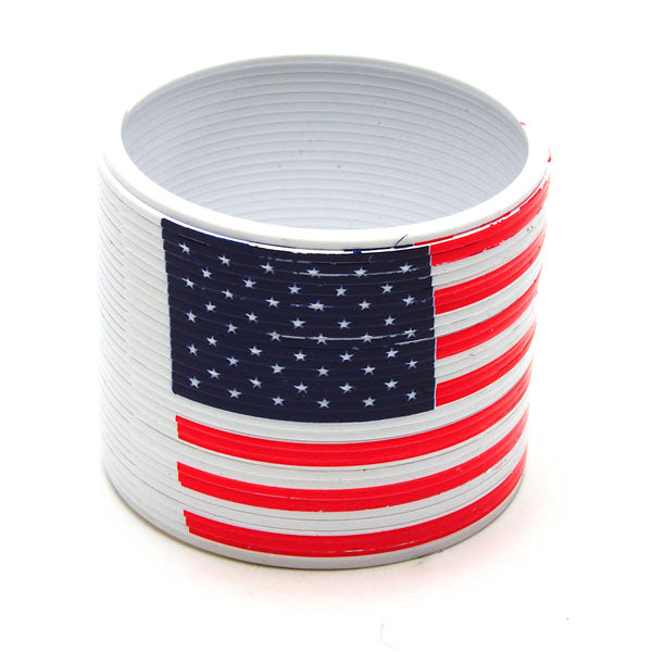 American Flag Plastic Slinky. Liquidation Lot Of 7000 Units.