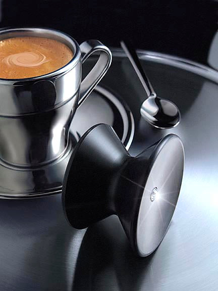 The Original Gourmet Espresso Tamper with Swarovski Crystals & Concave Surfaces