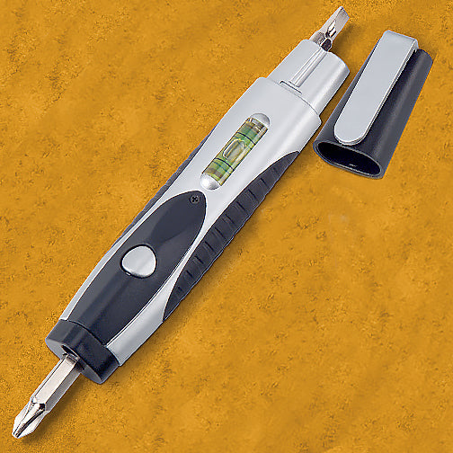 Pocket Tool with LED Light, Level & Screw Driver