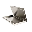 Ladies' Business Card Case, Leopard Print, Metal w/Hinged Lid.