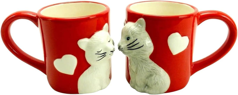 Kissing Cats Matching Mugs