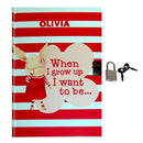 Olivia Lock Diary for Girls – 5 Assorted Cover Designs with Lock & Key – Fun & Creative Themes