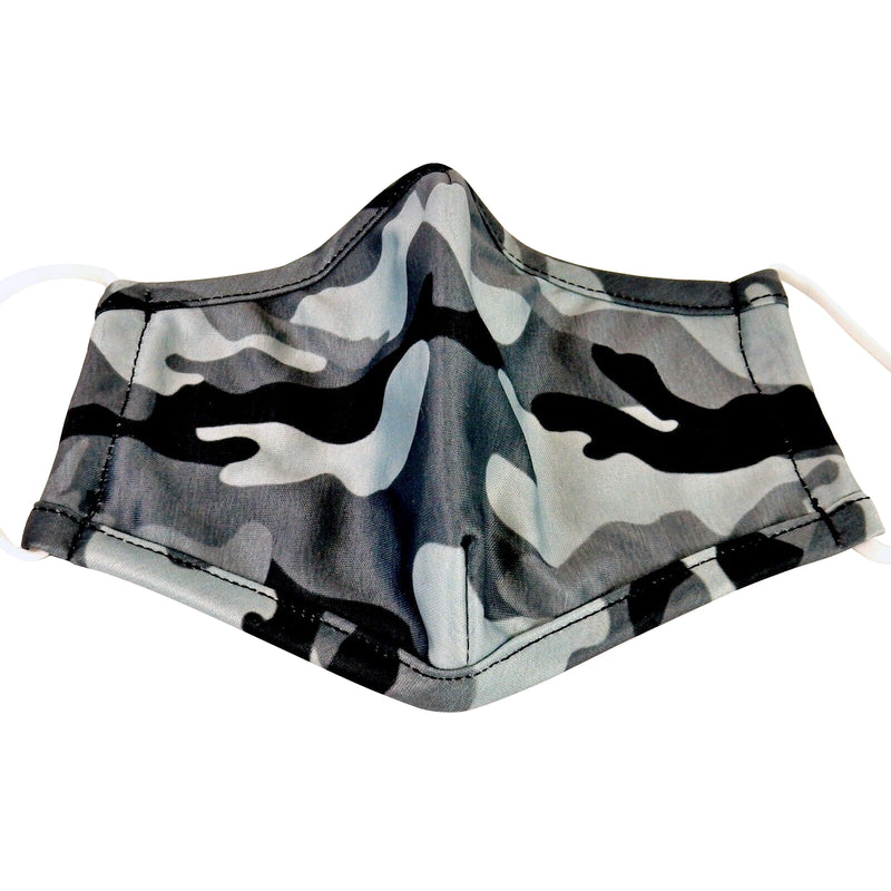 Camouflage Cloth Face Mask, Adjustable Ear Bands, Clik Clak.