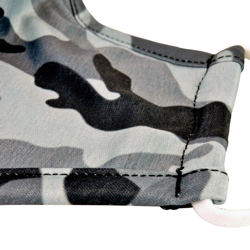 Camouflage Cloth Face Mask, Adjustable Ear Bands, Clik Clak.