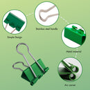 25 Pack Binder Clips, 3/4"/19mm, Magnetic Tin w/See-Thru Cover.