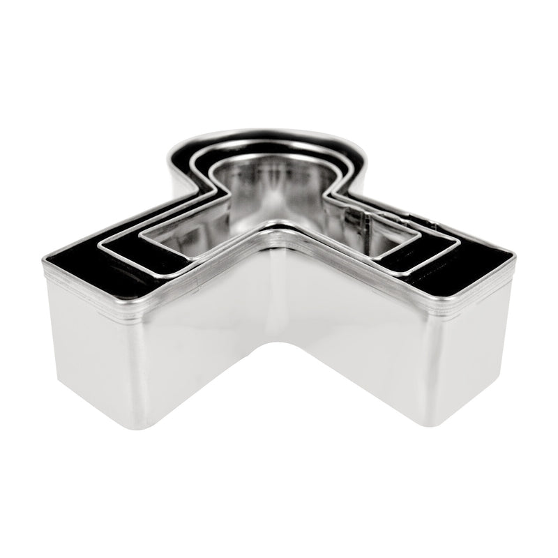 Support Ribbon Cookie Cutters, Set of 3 Sizes, Slip Cover Storage Tin.