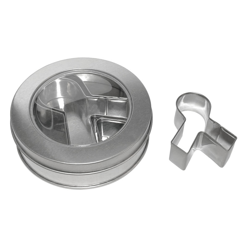 Support Ribbon Cookie Cutters, Set of 3 Sizes, Slip Cover Storage Tin.