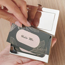 Ladies' Business Card Case, Leopard Print, Metal w/Hinged Lid.