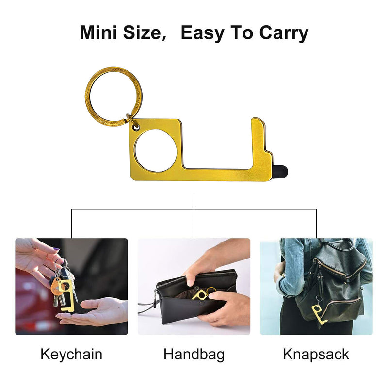 No Touch Tool w/Stylus, Keyring, Germ-Free Contact.