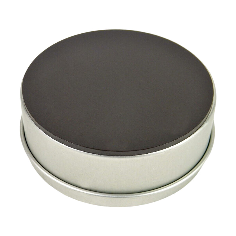 2.75" Round Storage Tin w/See-Thru Lid, Magnetic Base, Rings, Keys, Money.