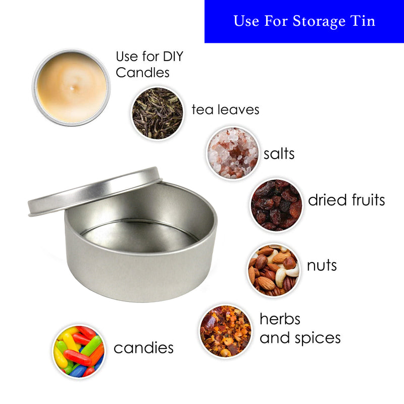 2.75" Round Storage Tin w/See-Thru Lid, Magnetic Base, Rings, Keys, Money.