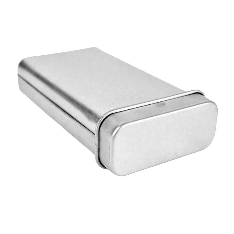 Gum Tin, 2.75" Pocket Size, Silver Tone, Flip Top Lid, PLT