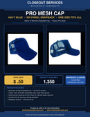 Pro Mesh Cap — Navy Blue