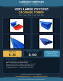 Very Large Zippered Storage Bag