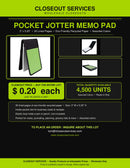 Pocket Jotter — Assorted Colors