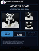 Aviator Bear — Plush Biker Bear