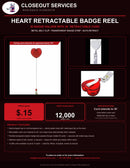 Heart Retractable Badge Reel