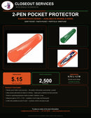 2-Pen Pocket Protector