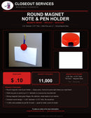 Round Magnet Note & Pen Holder