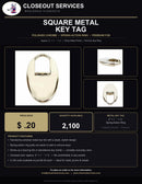 Square Metal Key Tag