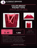 Color Bright Pocket Tote