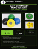 Giant Dot Magnet Memo Holders