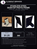 Stainless Steel Desktop Photo Frame