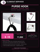 Purse Hook with Pink Crystal