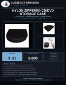 Nylon Zippered CD/DVD Storage Case