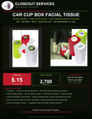 Car Cup Box Facial Tissue