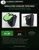 Insulated Cooler Tote Bag