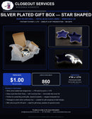 Silver Plated Gift Box Star Shaped