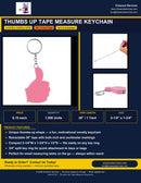 Thumbs Up Tape Measure Keychain