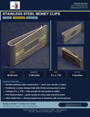 Stainless Steel Money Clips Five Styles — $.50 Each | 3,100 Units Available