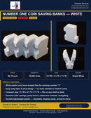 Number One Coin Saving Banks White — $0.10 each · 18,000 units available
