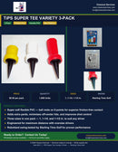 TiPS Super Tee Variety 3-Pack — $0.50 Each | 1,000 Units Available