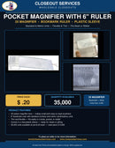 Pocket Magnifier With 6" Ruler