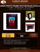 Wooden Photo Frame — Beveled Scallops