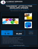 “E Business” Letter Slitter Envelope Opener