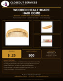 Wooden Healthcare Hair Comb