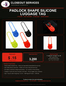 Padlock Shape Silicone Luggage Tag