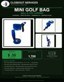 Mini Golf Bag — Ball & Tee Carrier