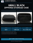 Small Black Zippered Storage Case