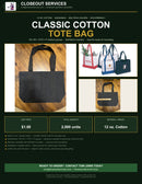Classic Cotton Tote — 12 oz.