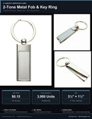 2-Tone Metal Fob & Key Ring