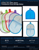 12-Disc CD/DVD/Game Vinyl Storage Wallet
