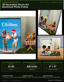 3D Picnic Art Aluminum Photo Frame